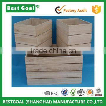 Quality Assured unfinished Wood Storage Bin