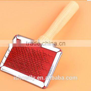 pet grooming wooden thin needle comb