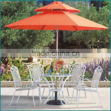 Outdoor metal rattan table and chair garden furniture JJ-023TC