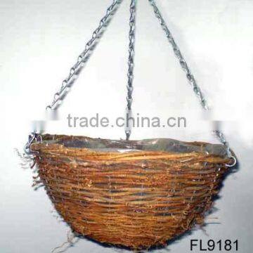 Garden Wicker Hanging Pot