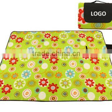 Green Polar Fleece Foldable Picnic Mat Folding Camping Sleeping Mat