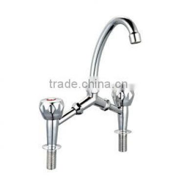 double handle bridge mixer & basin faucet