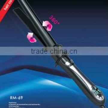 ceramic and tourmaline 2 in 1 curler, straigtening iron, thick hair tongs