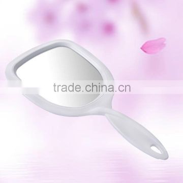 Single sided Handheld makeup mirror white