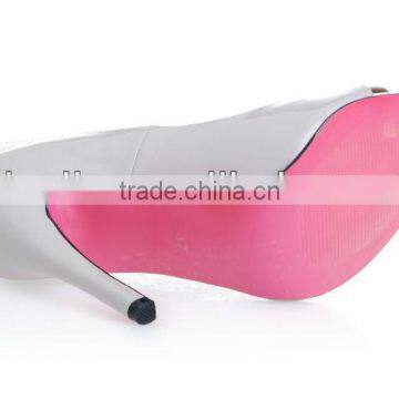 Big size pantent leather sexy lady imported ladies shoes women pink soles high heels