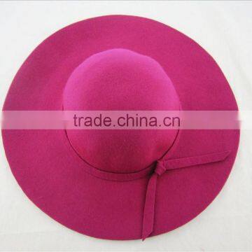 Hot sales cheap fashion Womens Wide Brim Warm Wool felt hats for Winter