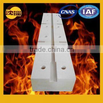 Glass kiln tin bath bottom block perforated clay bricks