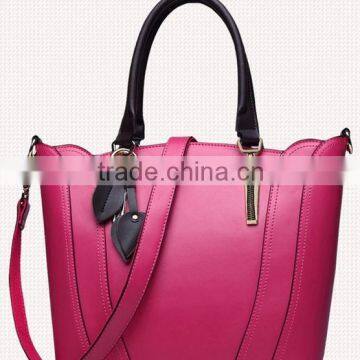 2015 brand pu tote bag high quanlity leather handbag china factory women bag