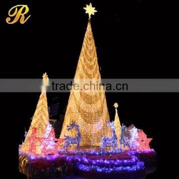 Light transformer clear acrylic fiber optic christmas tree