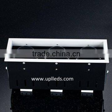 3*30W Three Head COB Led Grille downlight for commercial lighting