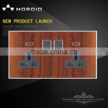 Mordio double 13a Multi fuction socket switch with neon