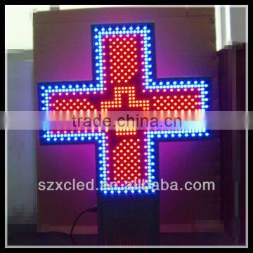 Double sides RB(Red and blue two color) P16-800x800mm led pharmacy cross sign