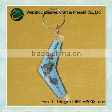Boomerang shaped keychain custom/hard hat keychain/london keychain