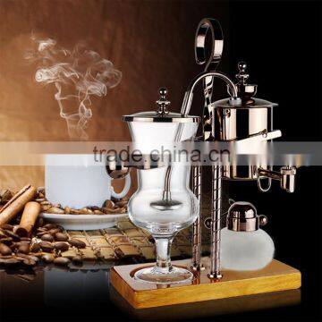 Gold royal balancing siphon coffee maker, belgium coffee maker, classical elegant coffee maker only USD55.9/set