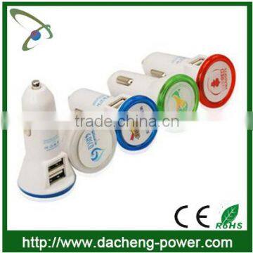 12V-24V 2.1A Output Usb Car Charger 2 Port With CE ROHS FCC