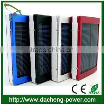 Portable 30000mah dual usb portable solar panel power bank for Phone Ipad