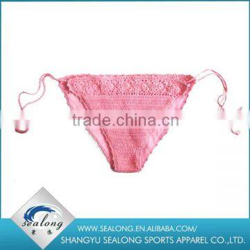 2016 Slimming Sweet Pink Bikini Customized Fashion Knit Bikini for Girl photo-2