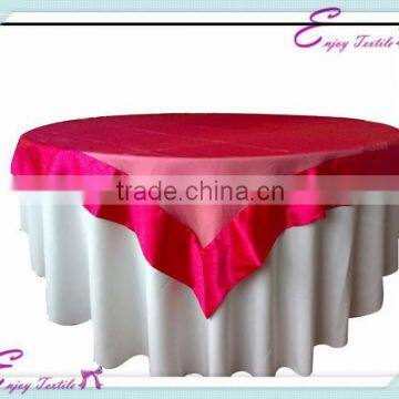 YHT#129 satin edge organza polyester banquet wedding table cloth cover overlay