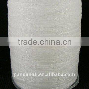 Organza Ribbon, Stringing Materials, White, 810yds/roll(RS3mmY001)