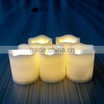 Small wave Shaped plastic LED tealight