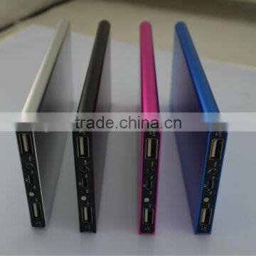 supper slim thin polymer external battery 8600mah power bank for call phone