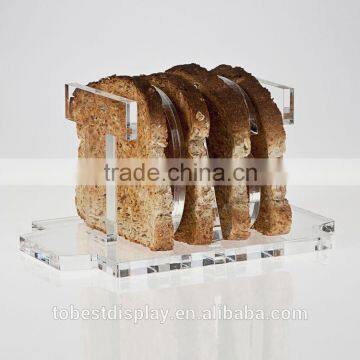 Innovative Design Countertop Clear Acrylic Toast Rack,bakery Holder,bread Rack photo-2