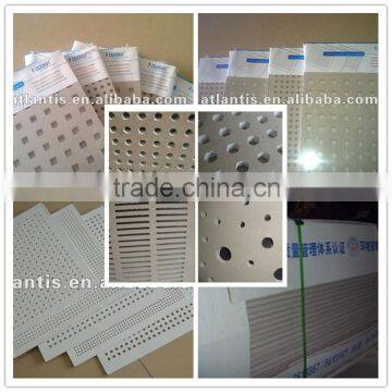 LINYI ATLANTIS best sale perforated acoustic gypsum board/ ceiling tiles with competitive price