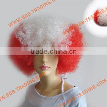 bob trading china top 10 football fan wig/hair football fan wig hair with led message