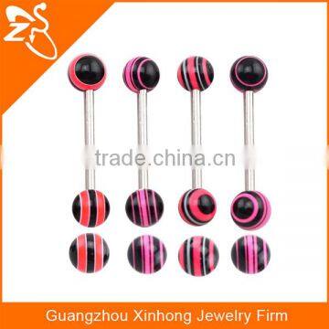 2016 Fashion Acrylic Ball Barbell Tongue Fake Magnetic Piercings Body Jewelry photo-2