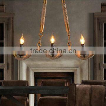 Hot Selling Hemp Ropes Pendant Lamps 240V E27 Led Light Exhibition Lamp