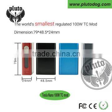 Newest Stock offer Tesal e-cigarette wood tesla 100W TC box mod