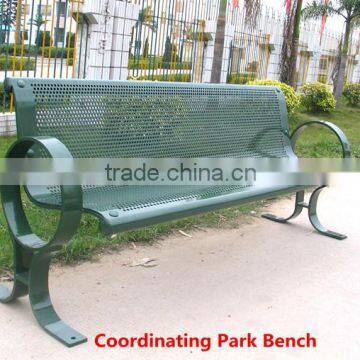 32 Gallon Capacity Powder Coated Perforated Steel Outdoor Dustbin for Park Quality Choice photo-2