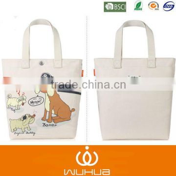 2015 canvas Digial dog animal Deluxe Canvas Tote Bag