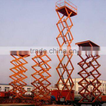 four wheel mobile hydraulic lift platform