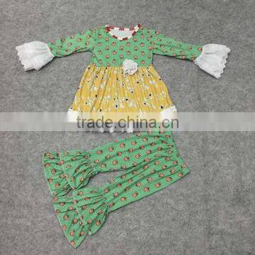 Little Girl Dresses Top Set Headbands Popular Kids Persnickety Mustard Pie Remake Outfits children boutique sets