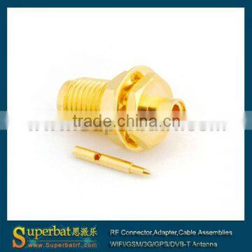 sma Solder Jack(male pin) bulkhead connector for .086" cable sma dual band antenna