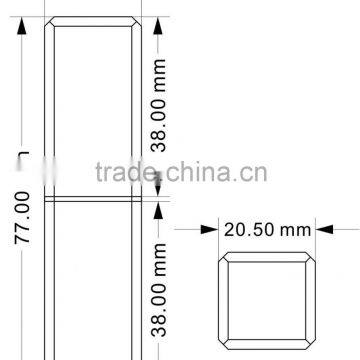 Wholesale Empty Square Black Plastic Lipstick Case LS6005
