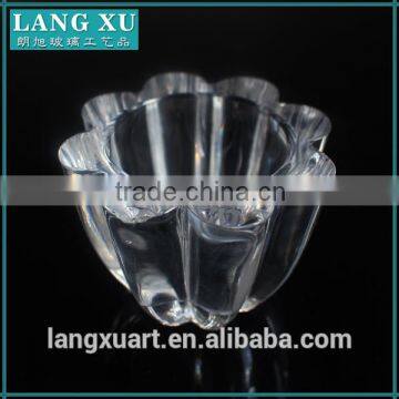 LX-Z005 flower design crystal glass tealight candle cup