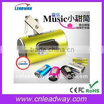 Portable USB/SD mini stereo speaker with radio for Christmas Promotional Gift