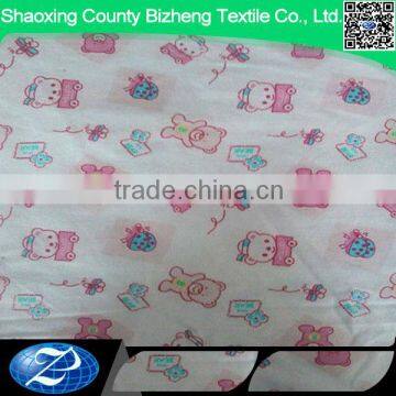 100% Cotton printed flannel fabric for baby blanket in stock