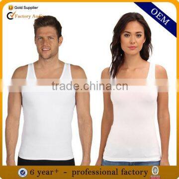 Custom 100 cotton plain white tank top, mens and womens tank top wholesale manufacturer