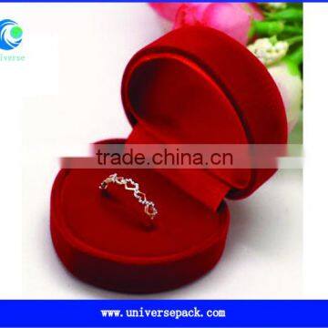 Heart Shape Ring Packing Box Flocking Red Boxes Design For Wholesale                        
                                                Quality Choice