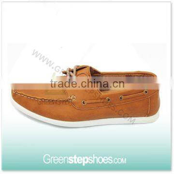 2015 New Brown Action Leather Boat Shoe Factory