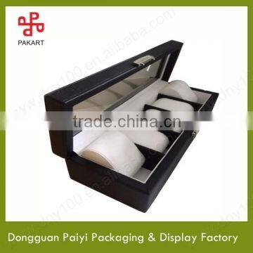 PU leather & MDF wood Watch packaing gift Box