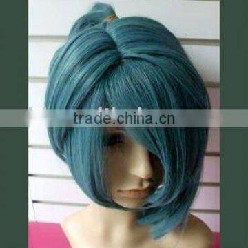 wholesale short straight women cosplay party dark green wig