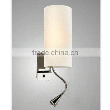 fashion glass shade and LED light hotel wall lamps