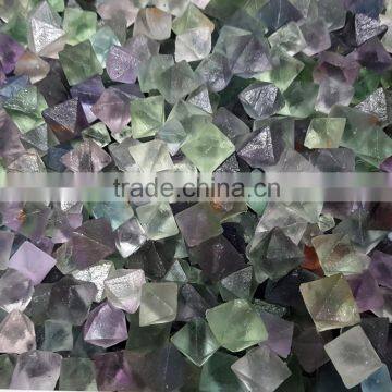 Wholesale Rainbow Fluorite Octahedron Rough Crystal Tumble Stone