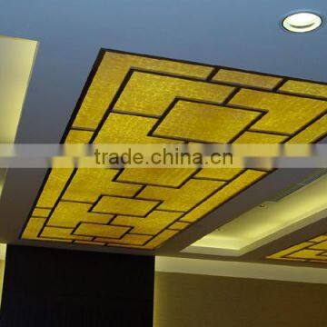 Hotel Hall Ceiling Faux Alabaster Artificial Resin Stone