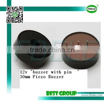 hot sell 12v 85DB 30mm "buzzer with pin " FBPB3016