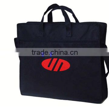 printed zipper pp non woven bags with handle